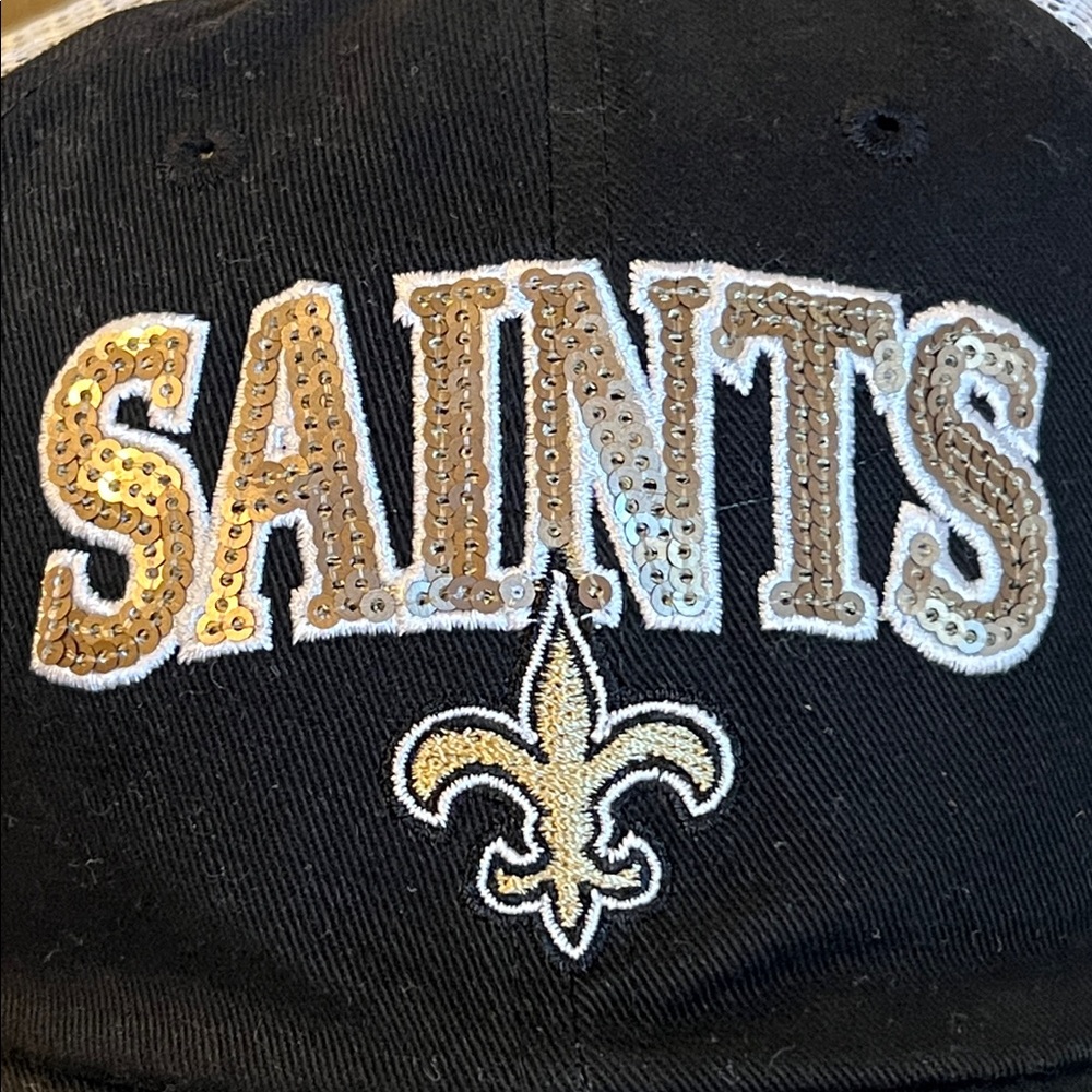 ‘47 Brand New Orleans Saints Sequin Saints Trucker Hat - Picture 3 of 9